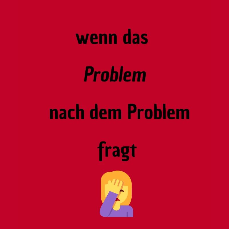 Wenn das Problem nach dem Problem Fragt