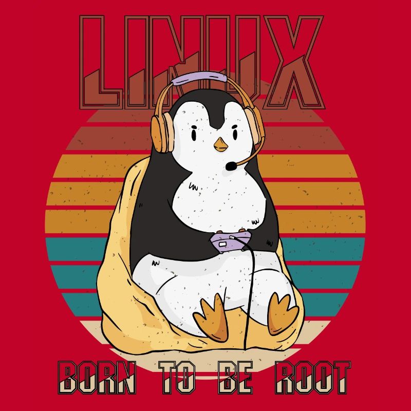Linux Gamer Root Party Cool Penguin Nerd Programs