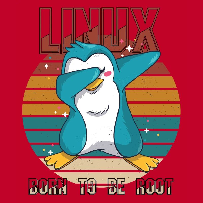 Geek Born To Be Root Linux Penguin Nerd Programmer