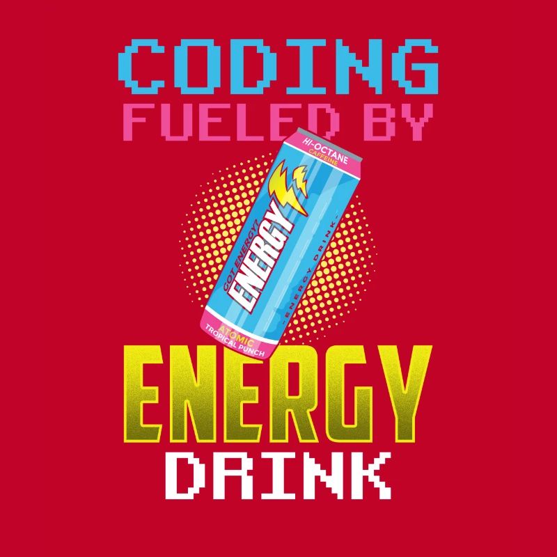 Programming with Energydrinks Coder Coding Code