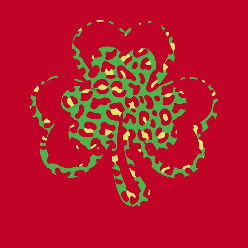 Pattern Leopard Shamrock Saint Patrick Day