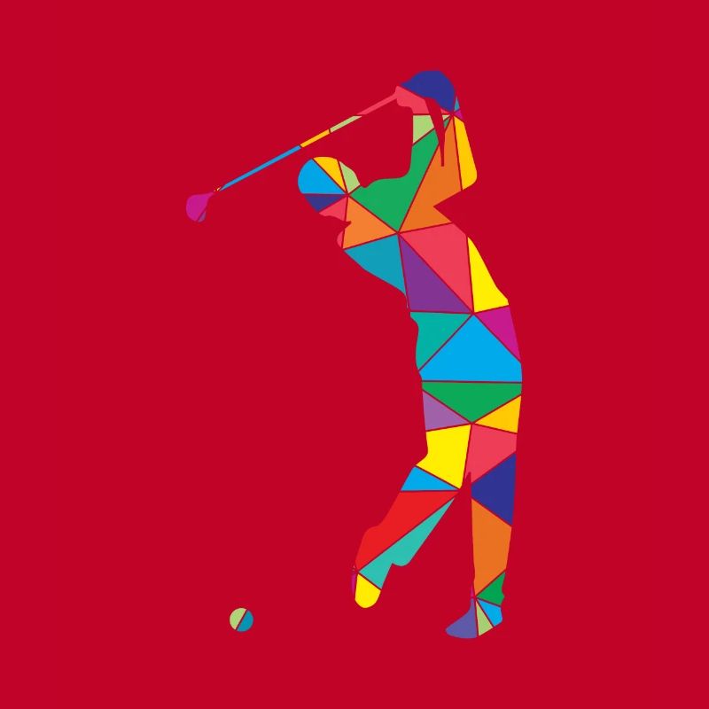 Low Poly Golfer Polygon Golf