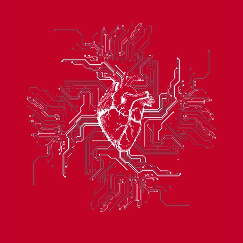 Anatomisches Herz CPU Prozessor PCB Board Computer