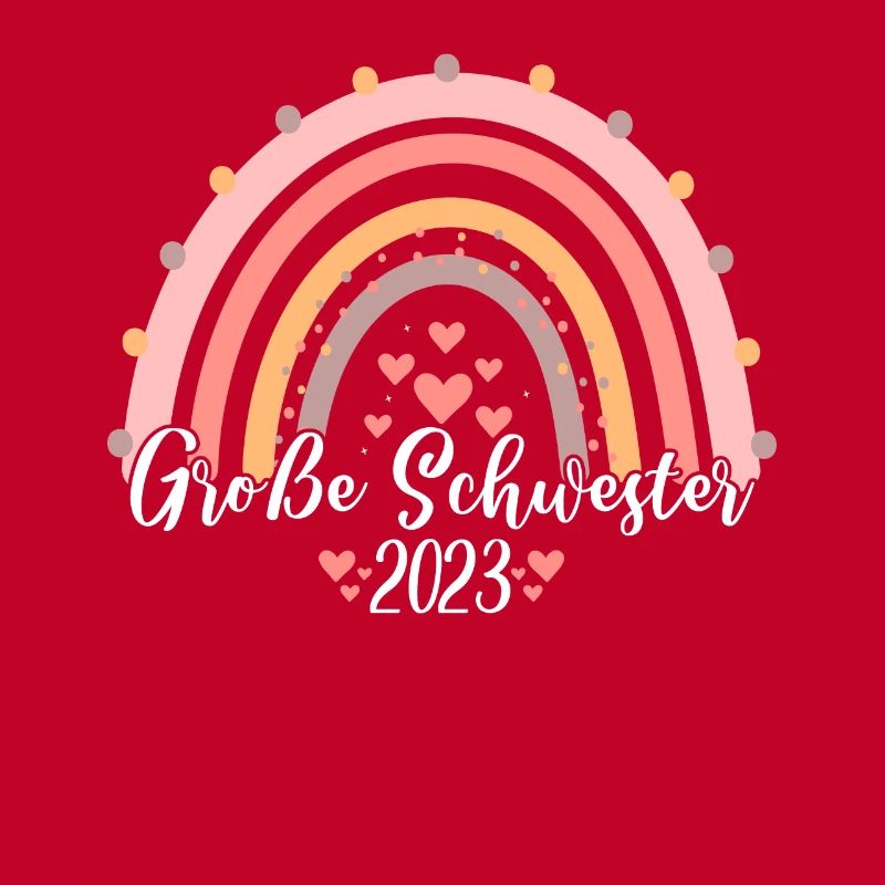 Große Schwester 2023 Boho Regenbogen Mädchen