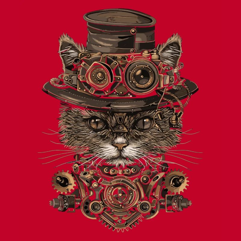 Chat steampunk