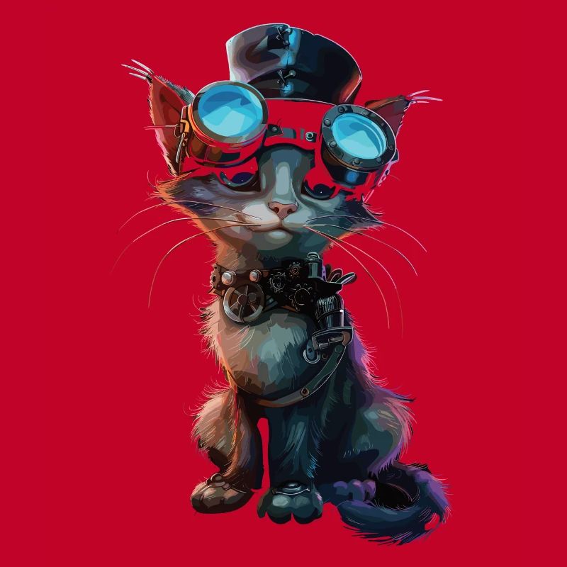 Chat steampunk