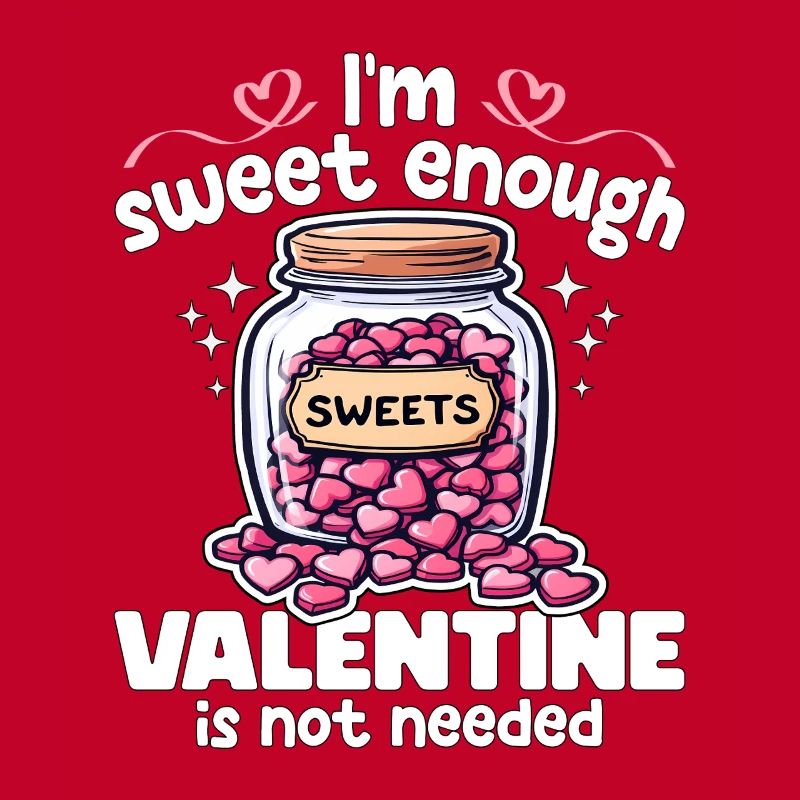 ICH BIN SÜSS GENUG, VALENTINSTAG WIRD NICHT GEBRAUCHT - GESCHENK