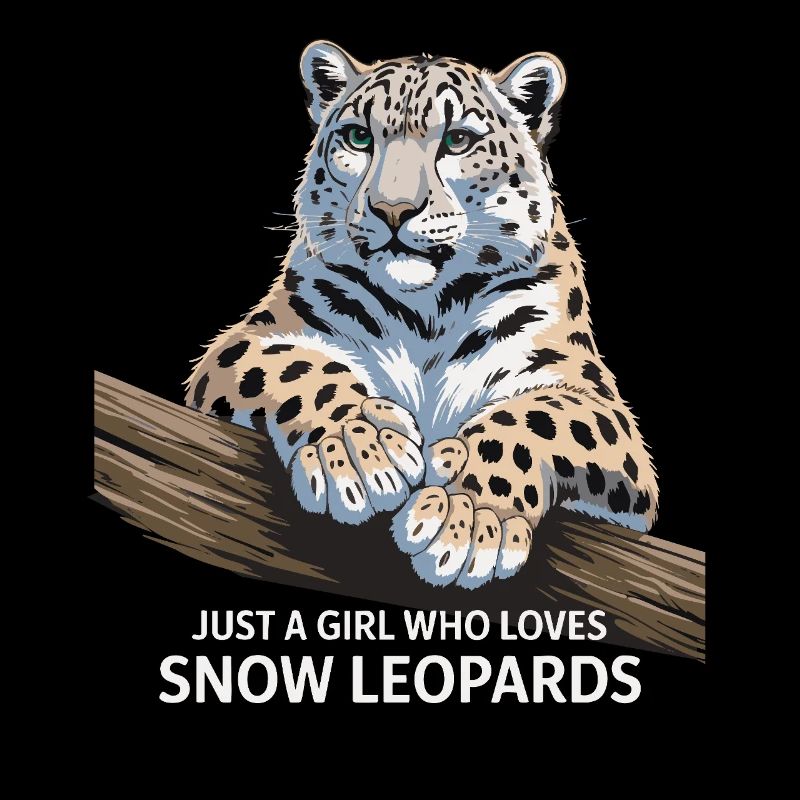 Léopard de neige de glace avec un regard affectueux