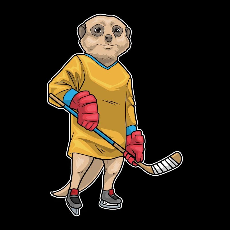 Erdmännchen Eishockey Eishockeyschläger Sport