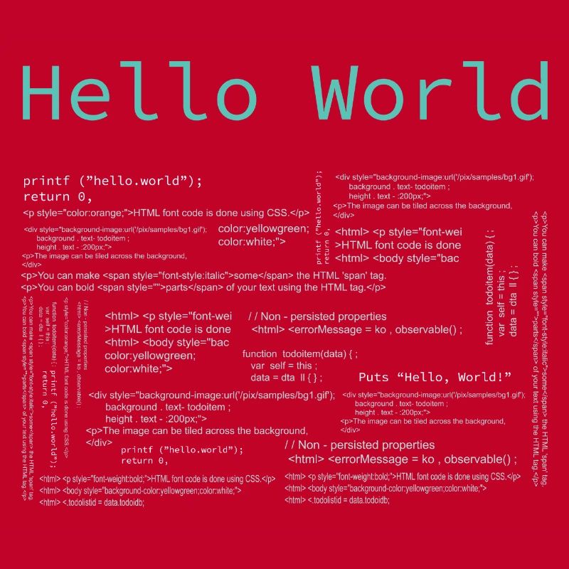 Hello World - Computer Pr... Programmers & Nerd