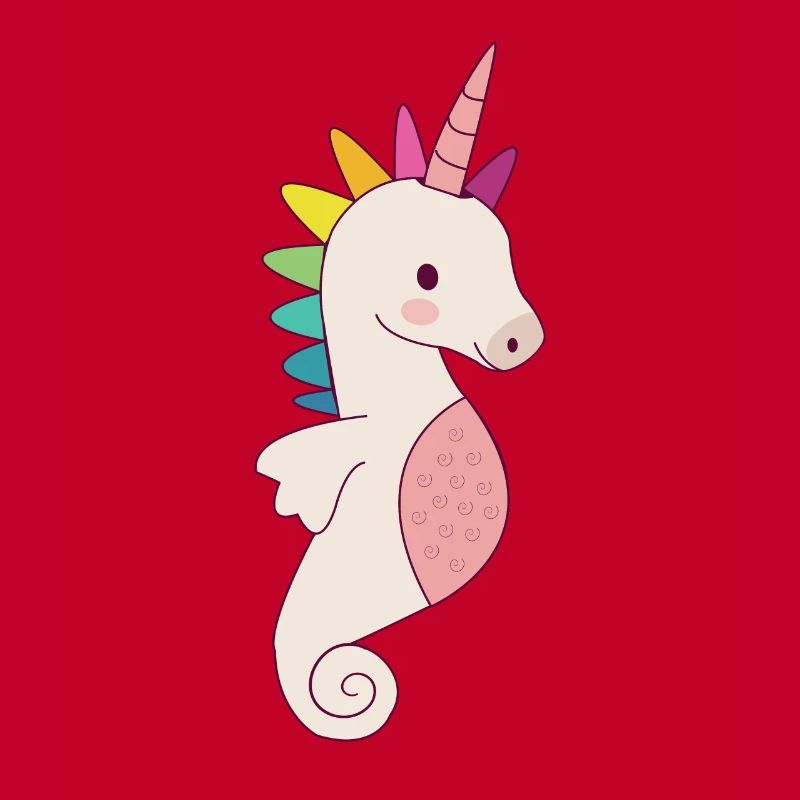 Einhorn Seepferdchen Regenbogen süß Geschenk