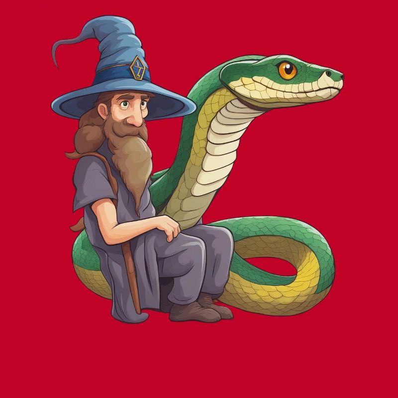 Zauberer Schlange Anakonda snake Natter Boa Python