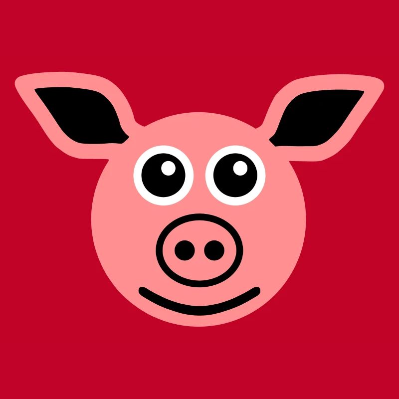 ★ couleurs de conception modifiables ★ visage cochon