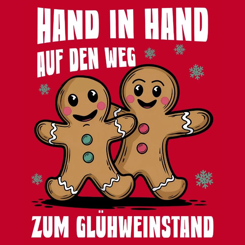 Hand in Hand lustiger Spruch Glühwein Pullover