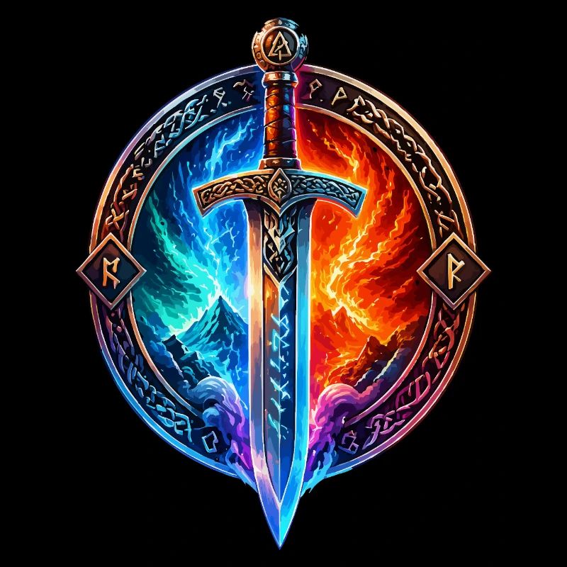 Épée du Dragon de Glace de Feu