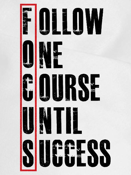 follow one course until