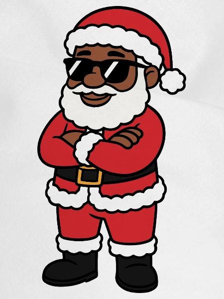 Cooler Weihnachtsmann mit dunkler Brille