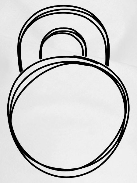 Kettlebell handgezeichnet
