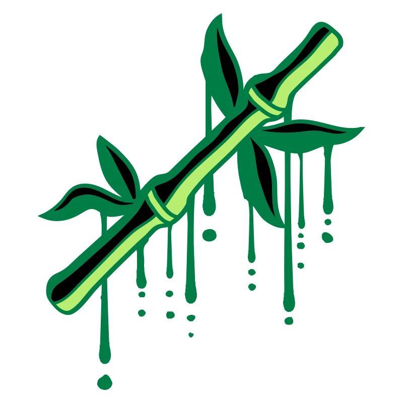 bamboo graffiti drops plant stem tree leaves