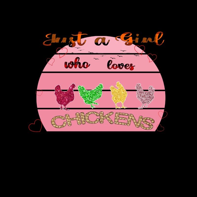 Nur ein Mädchen, das Hühner liebt