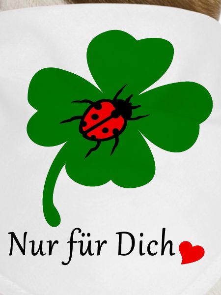 Shamrock with ladybug