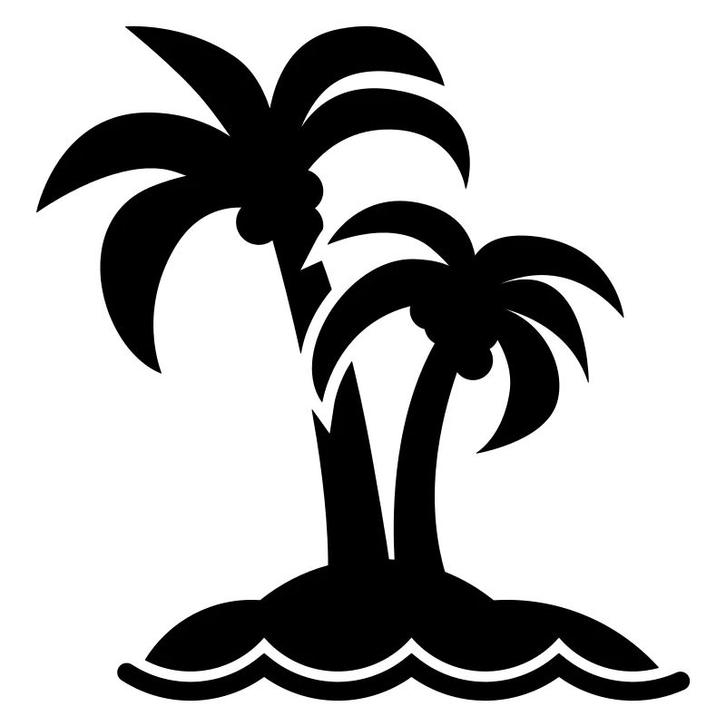 symbole de l’île de palmier