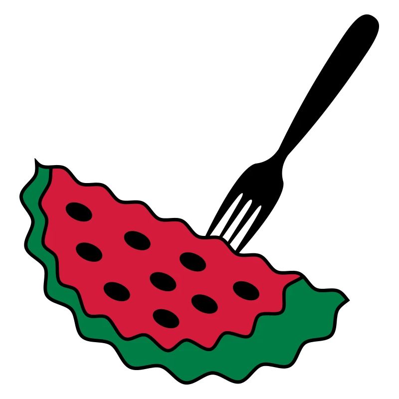 Melone mit Gabel