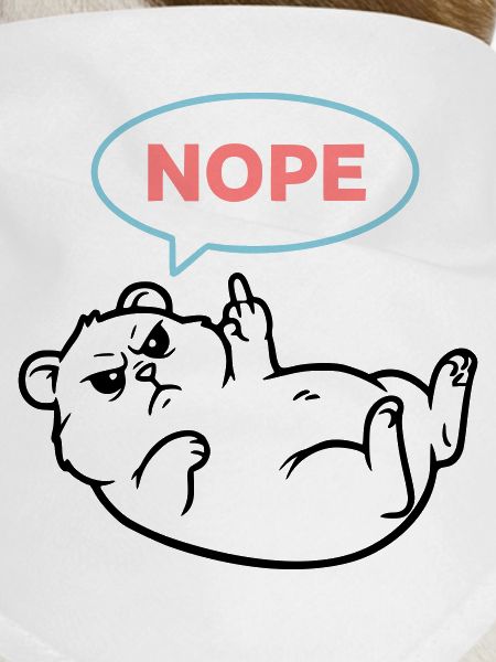 Hamster Nope Comic Speech Bubble
