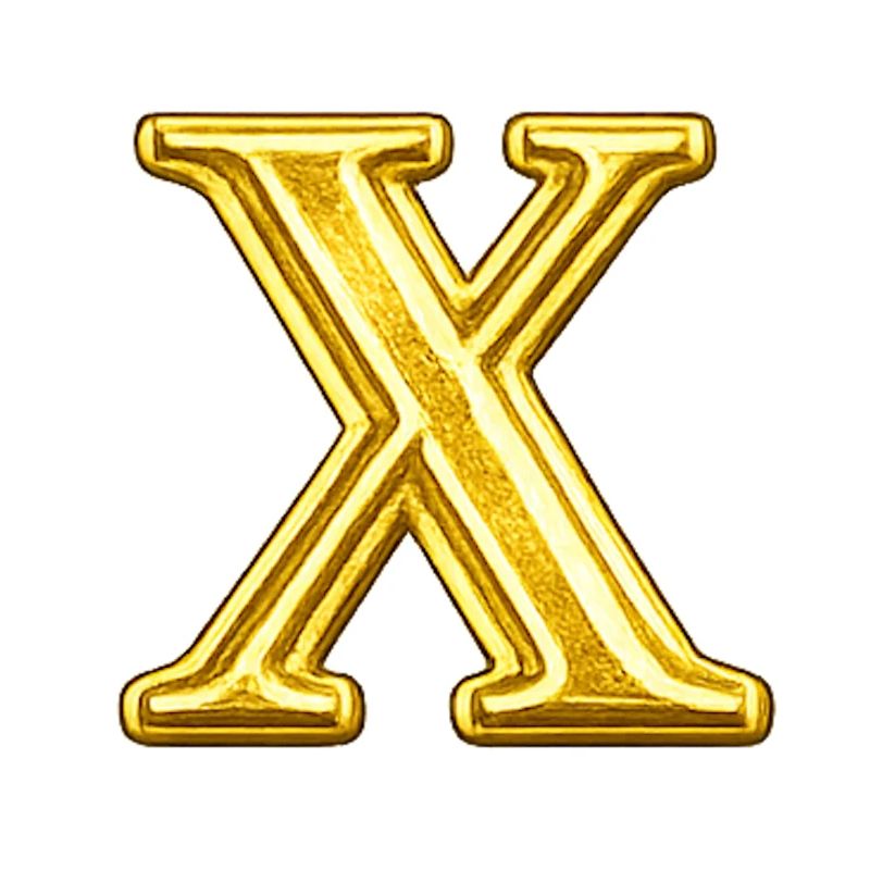 Goldenes X Emblem