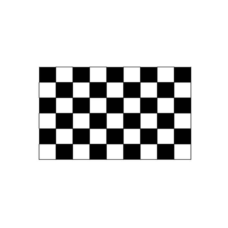 Checkered flag chess pattern black white gift