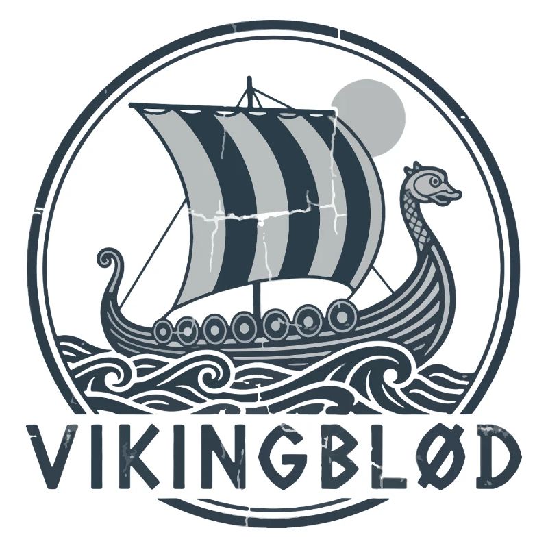 Wikingerblut-Wikingerschiff Notleidender Pullover