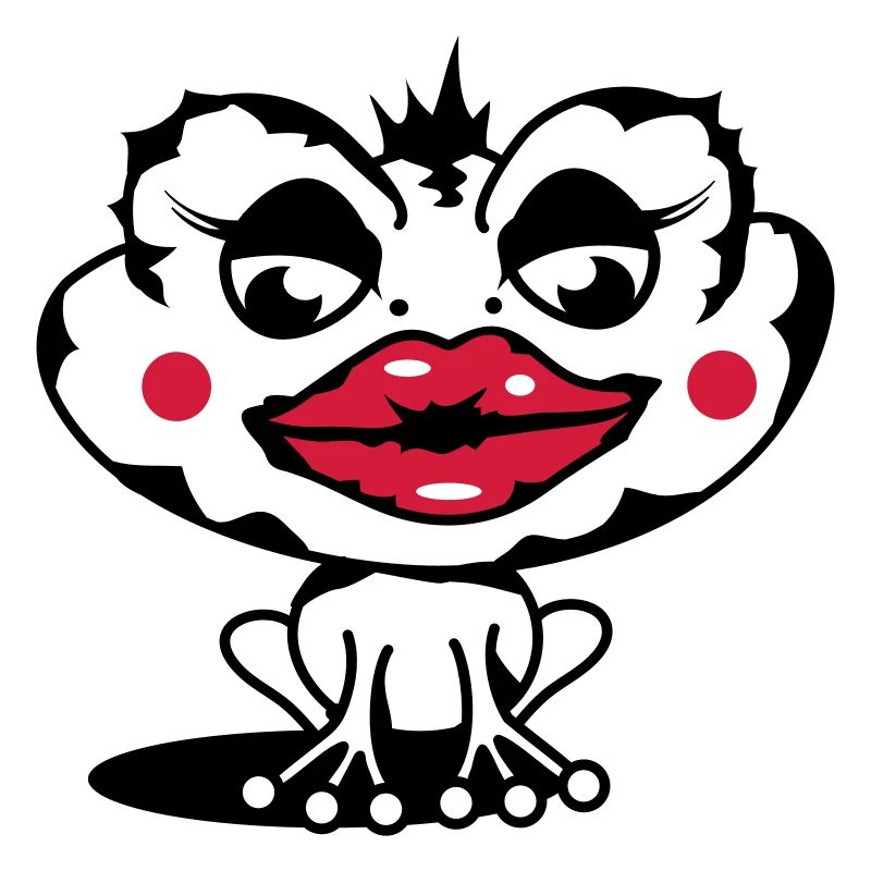 Eine Kröte mit dicker Lippe