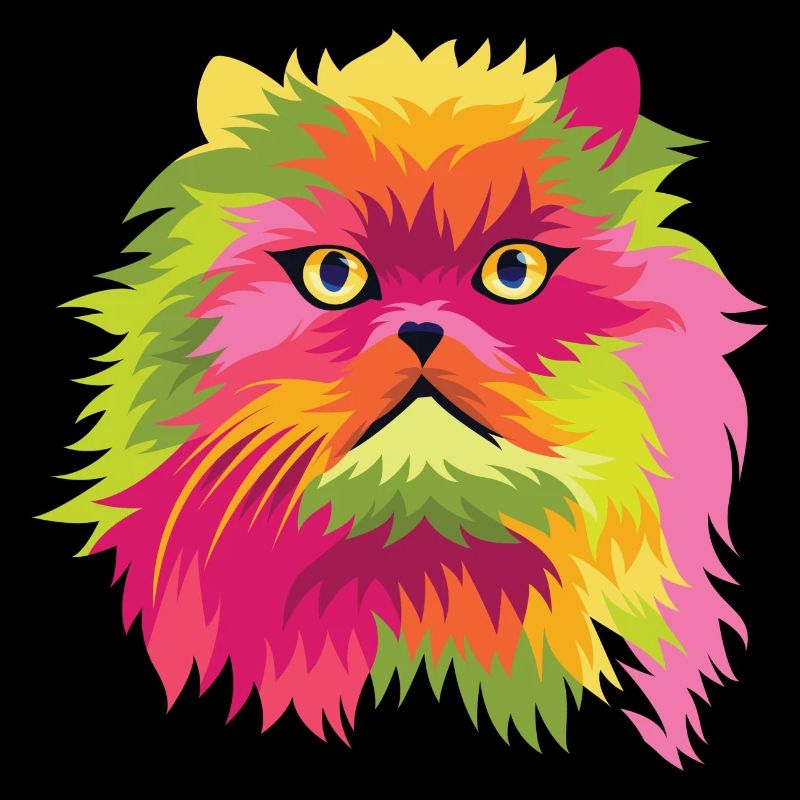 Pop Art Shirt Cat head Graphic Art Gift Tee