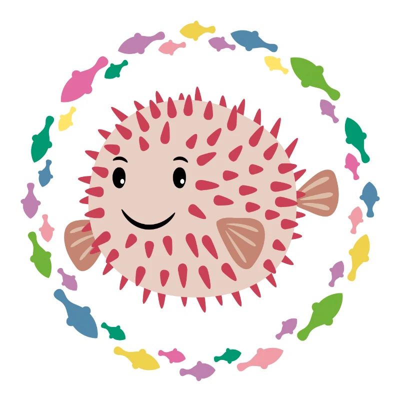 Small prickly puffer fish