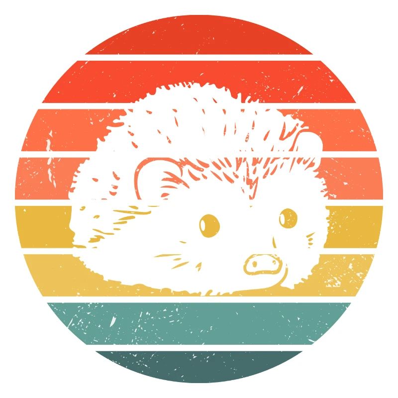 Hedgie Retro Sunset Hérisson