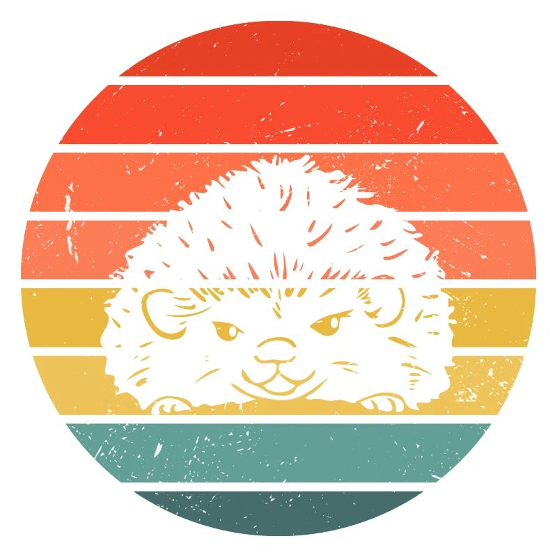 Hedgie Retro Sunset Hérisson