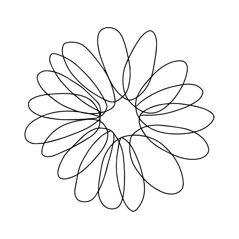 Gänseblümchenblume, Gänseblümchen einzeilige Kunst