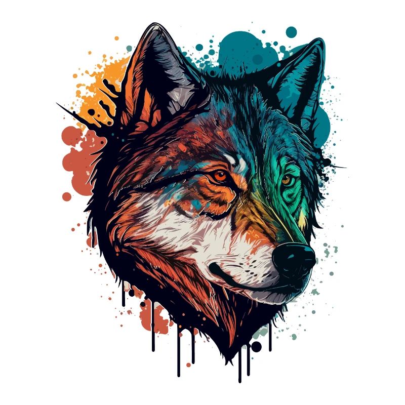 A Wolf Head Digital Illustration as the Great
