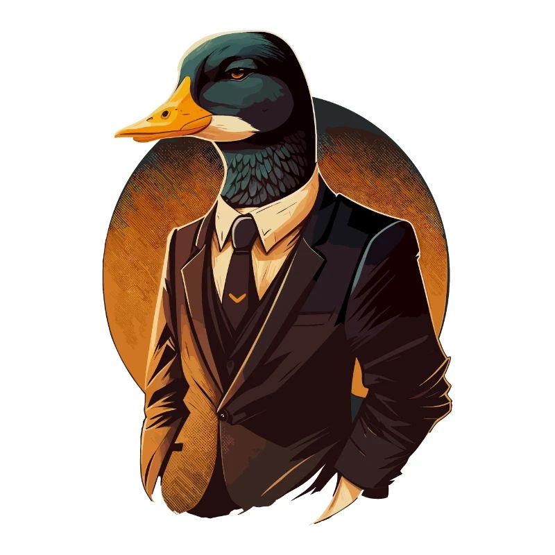 Duck in three piece suit