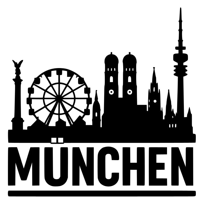 München Munich Silhouette Skyline