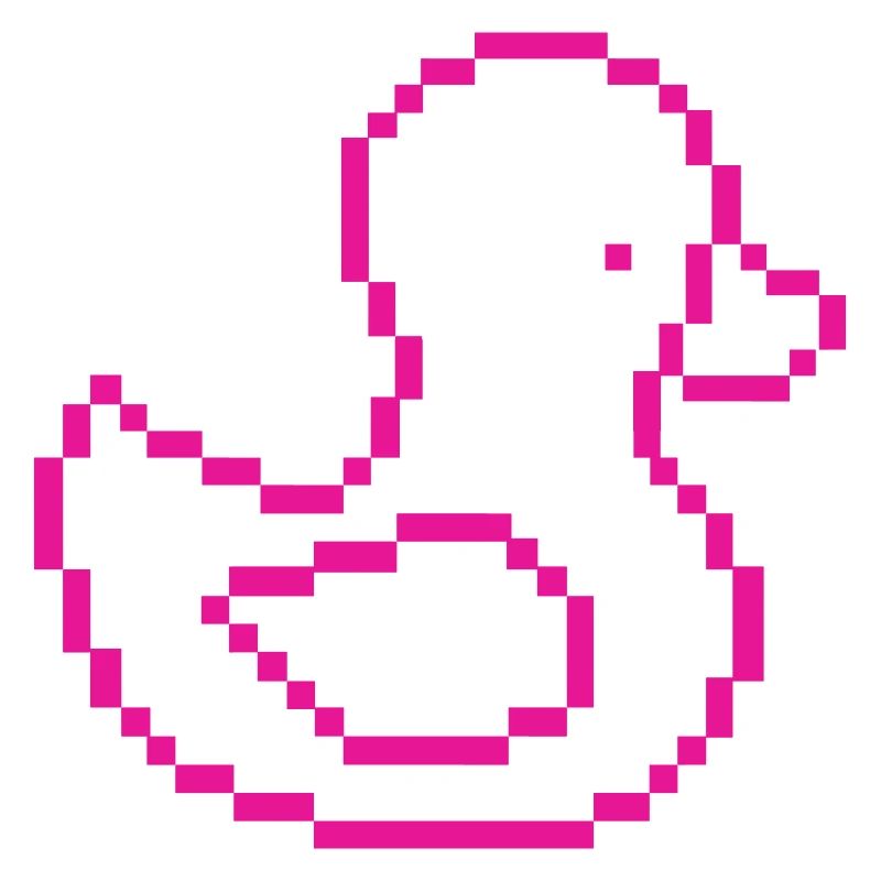 Pixel Duck Pink Pattern