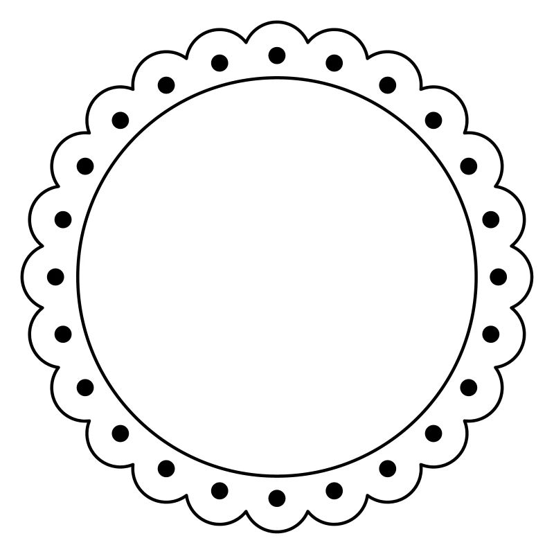 round frame contour wave edge