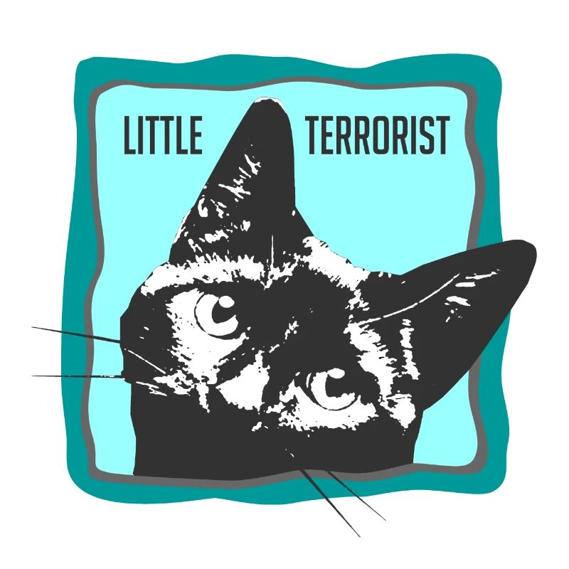 Portrait de chat avec slogans