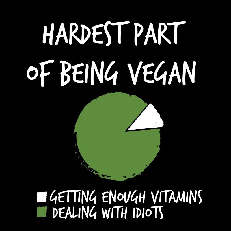 Vegan difficult is dealing with idiots
