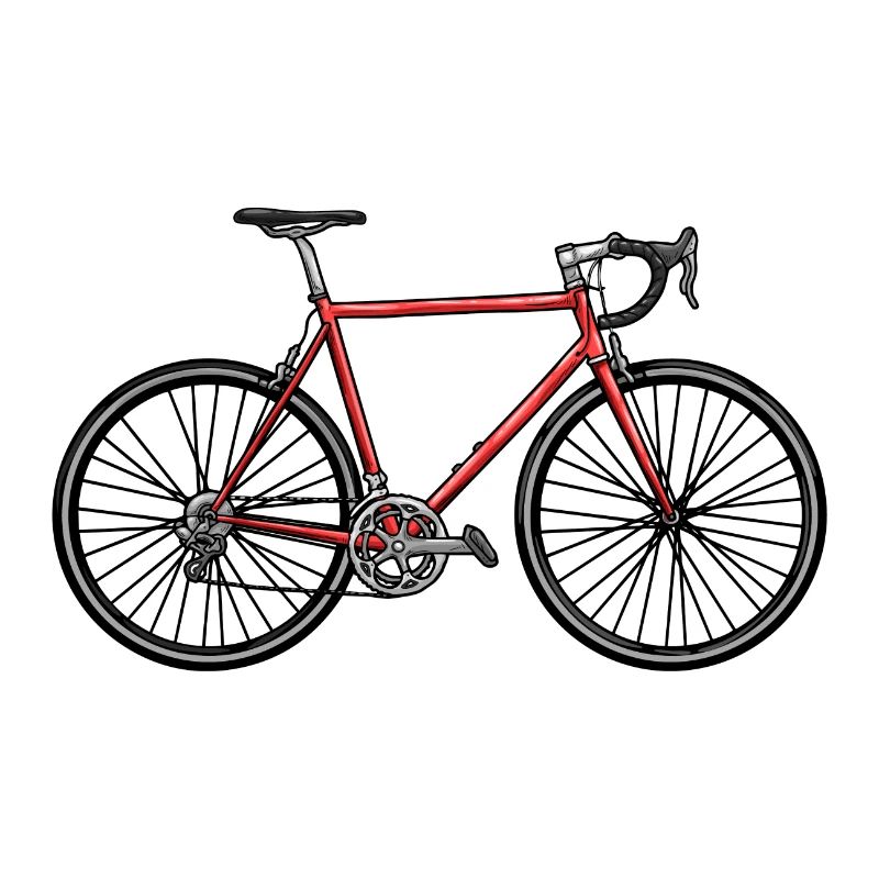 Road bike with saddle