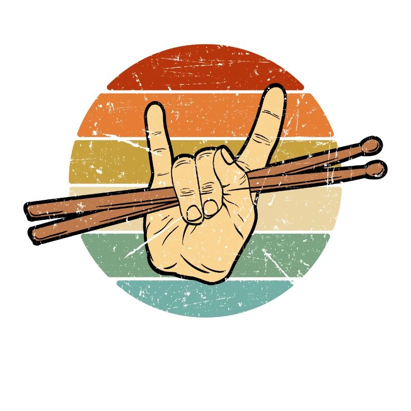 Drumming Shirt For Drummers "Drumsticks Hand"
