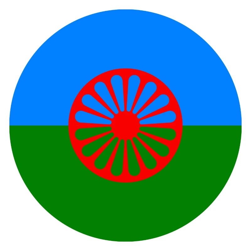autocollant rond drapeau du peuple roumain idée cadeau