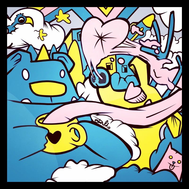 Ours de style graffiti