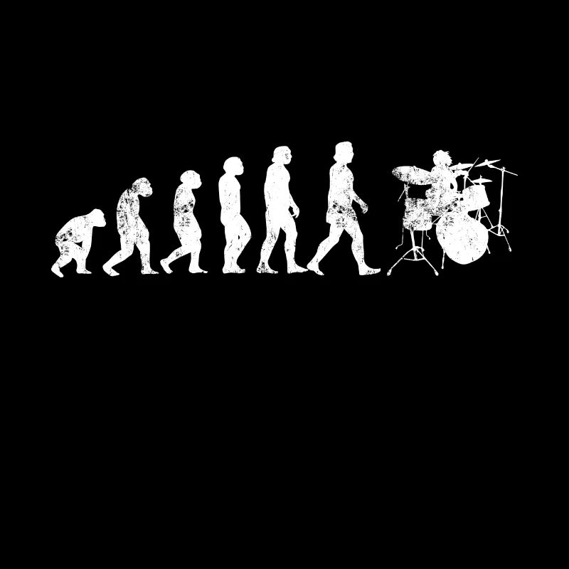 Schlagzeug Geschenk Evolution Schlagzeuger Musiker