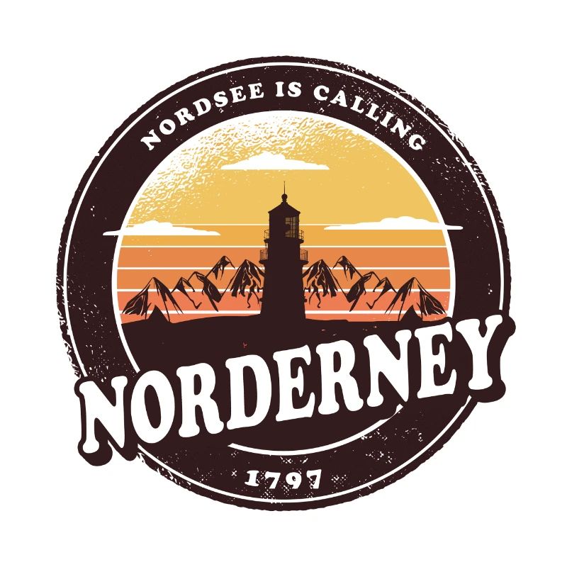Norderney Sunset Leuchtturm Design / Geschenkidee